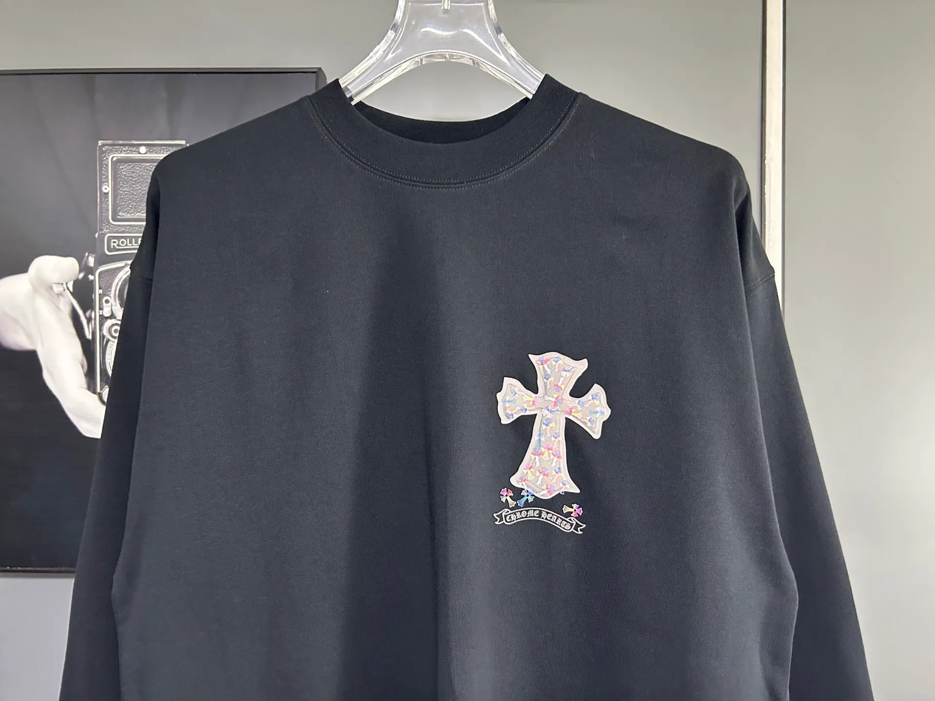 P230 2026 new (exclusive) Chrome Hearts autumn and winter limited edition heavyweight high-weight long-sleeved T-shirt, customized Dreamweaver Yayun ribbed cotton designer concept style Fabric: Heavy 380g Size: S M L XL Color: White Black
